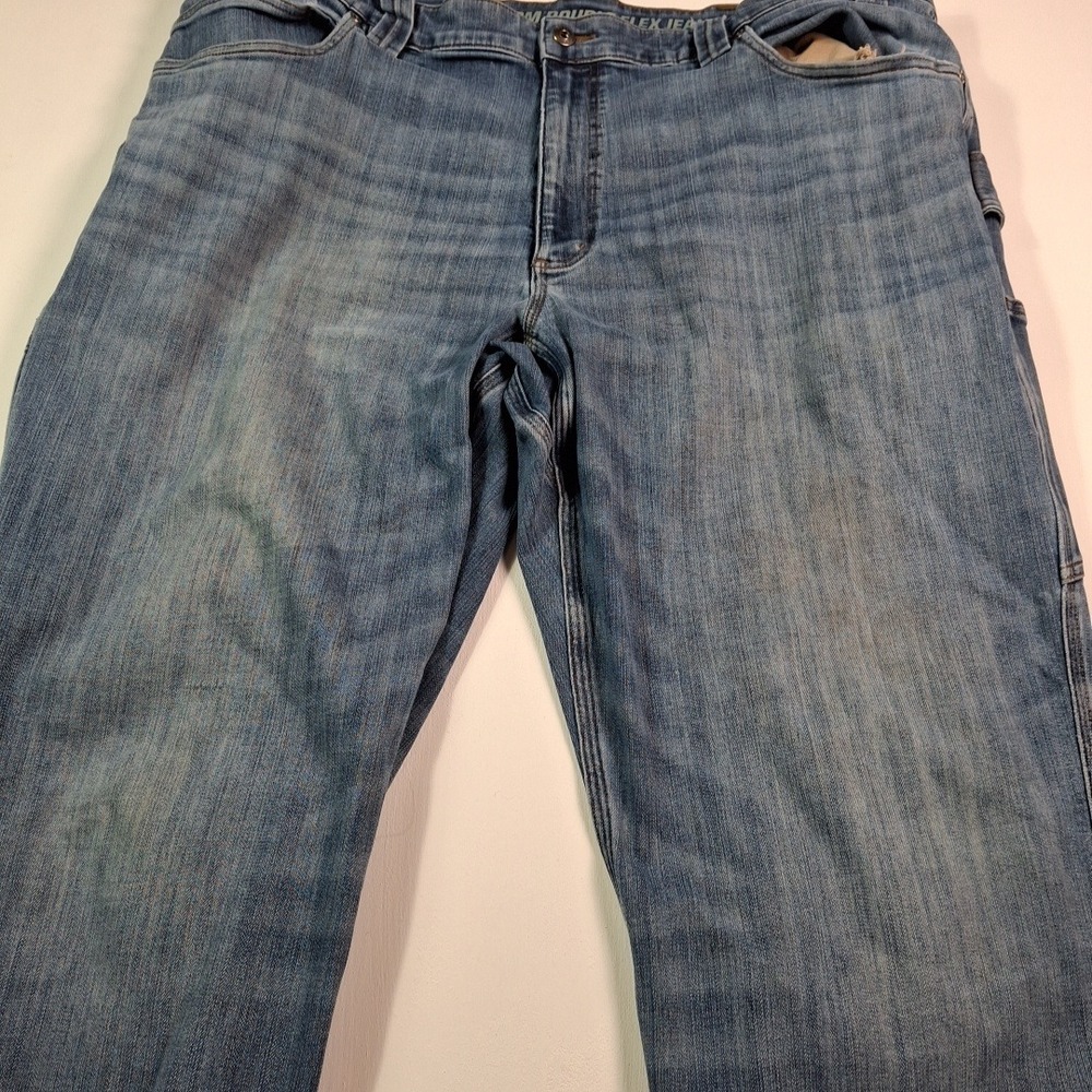 Duluth Trading Co Ballroom Double Flex Jeans Mens 44x32 Stretch Blue Denim - Picture 13 of 15